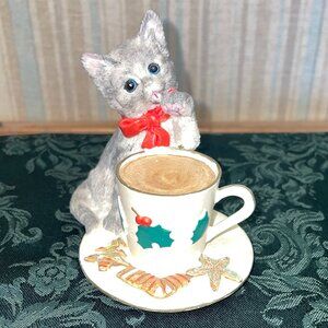 Like New Lenox "Kitty's Taste of the Holidays"  Cat Figurine